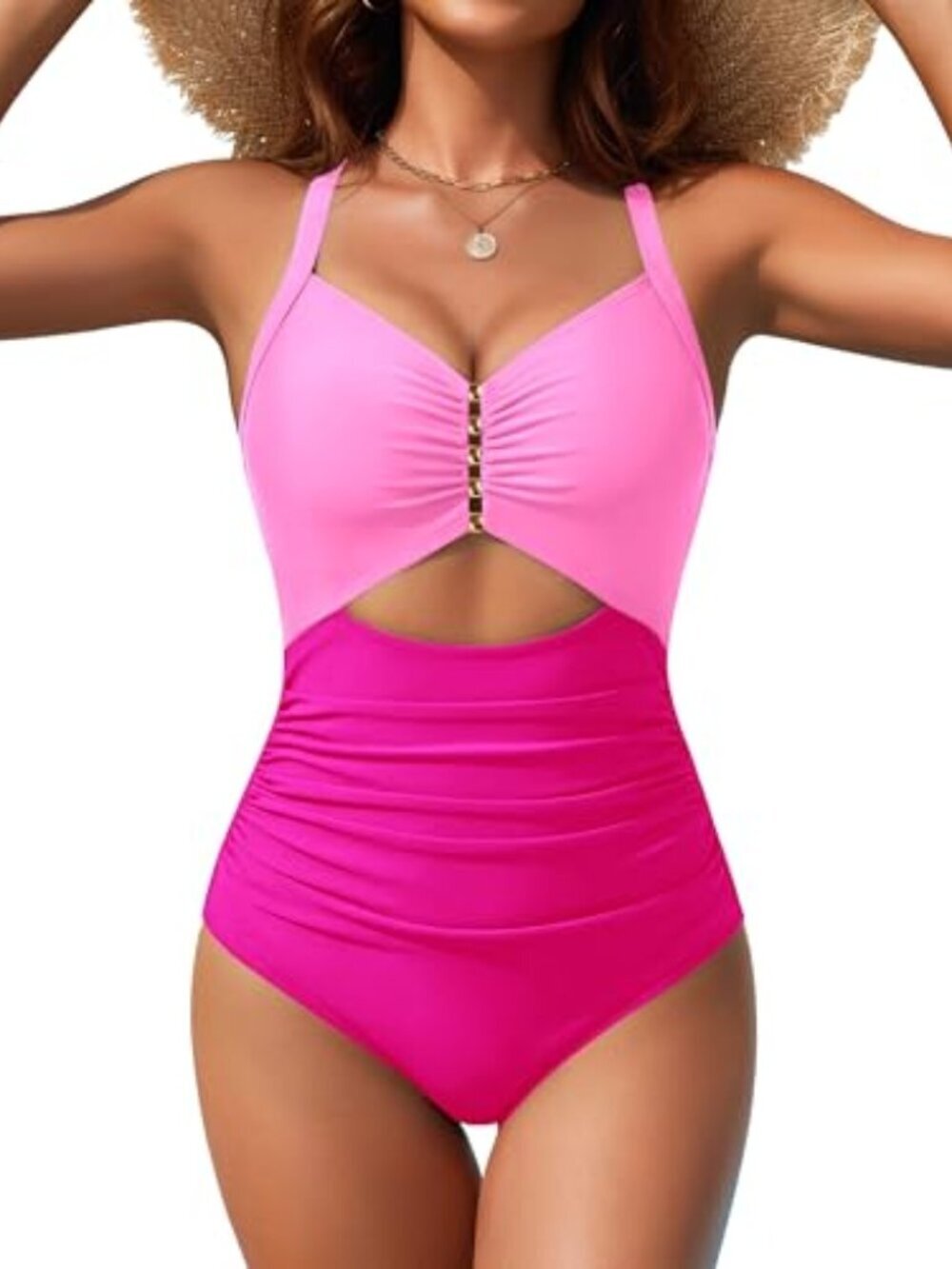 BRAND NEW One Piece Metal Cut Out Swimsuit